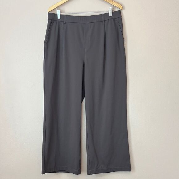 Halara Flex DayStretch High Waisted Pocket Straight Leg Work Pant Gray XL Petite - Picture 5 of 12